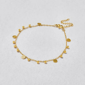 Flutter Gold Disc Anklet