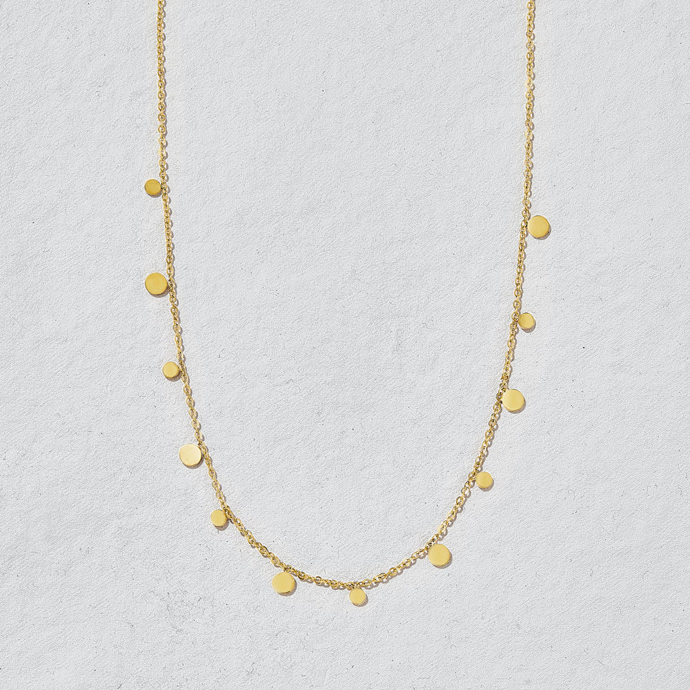 Flutter Gold Disc Necklace