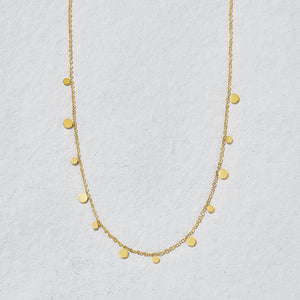 Flutter Gold Disc Necklace