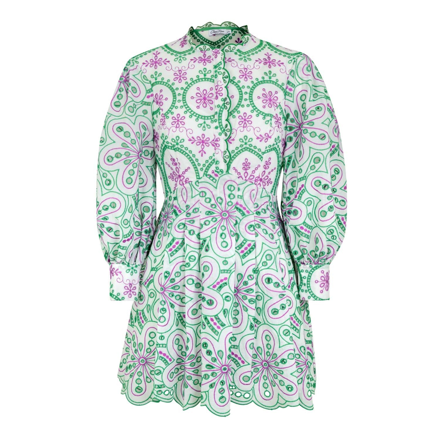 charo ruiz green dress Charo Ruiz Floral Print Midi Length Dress - Green Dresses, Clothing - WCRIZ26144