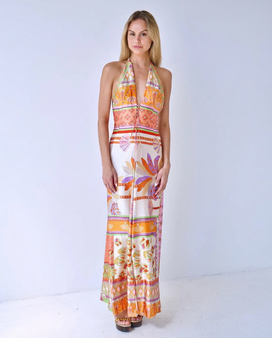 Paris Poolside Gossip Silk Dress