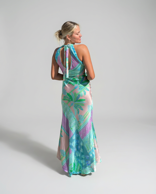 Paris Poolside Glamour Silk Dress Style 308