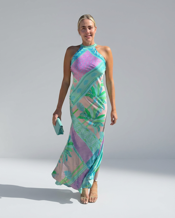 Paris Poolside Glamour Silk Dress Style 308