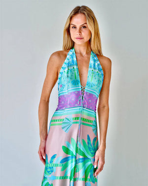 Paris Poolside Glamour Silk Dress
