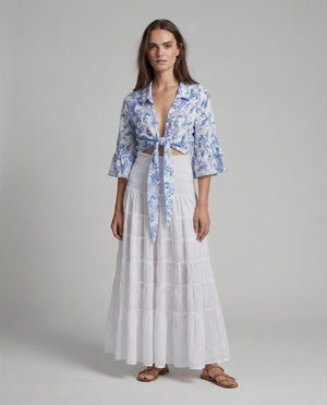Bolero Nodo Centrale Linen Top
