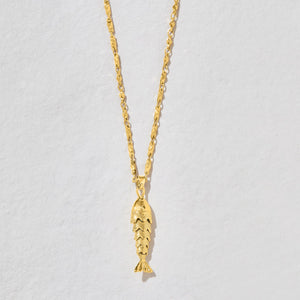Goldie Fish Pendant Necklace