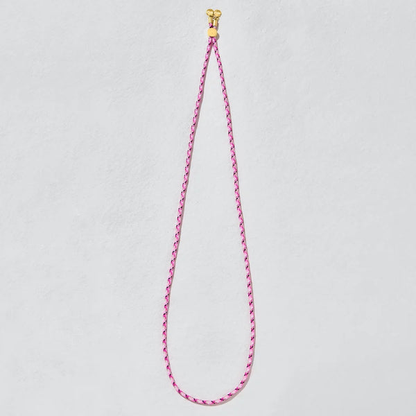 Dopamine Cord Necklace Hot Pink
