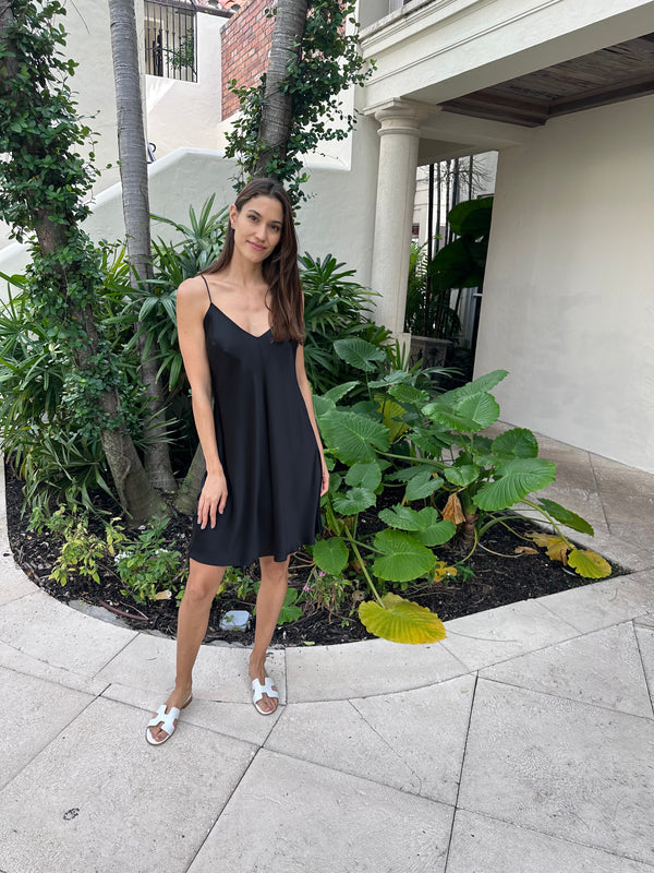 Blanca Silk Short Black Dress by Marina St. Barth from Marina St Barth
