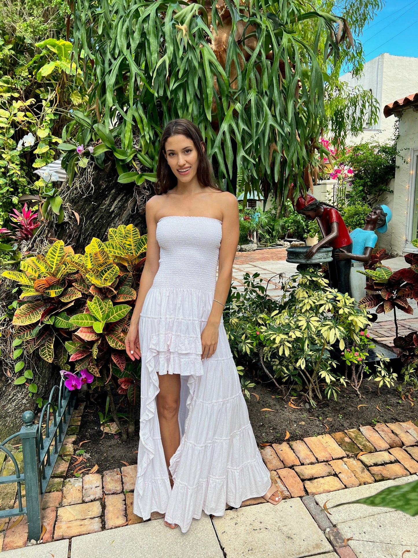 Blanca High Low Dress Cotton - Premium Long Dresses from Marina St Barth - Just $890! Shop now at Marina St Barth