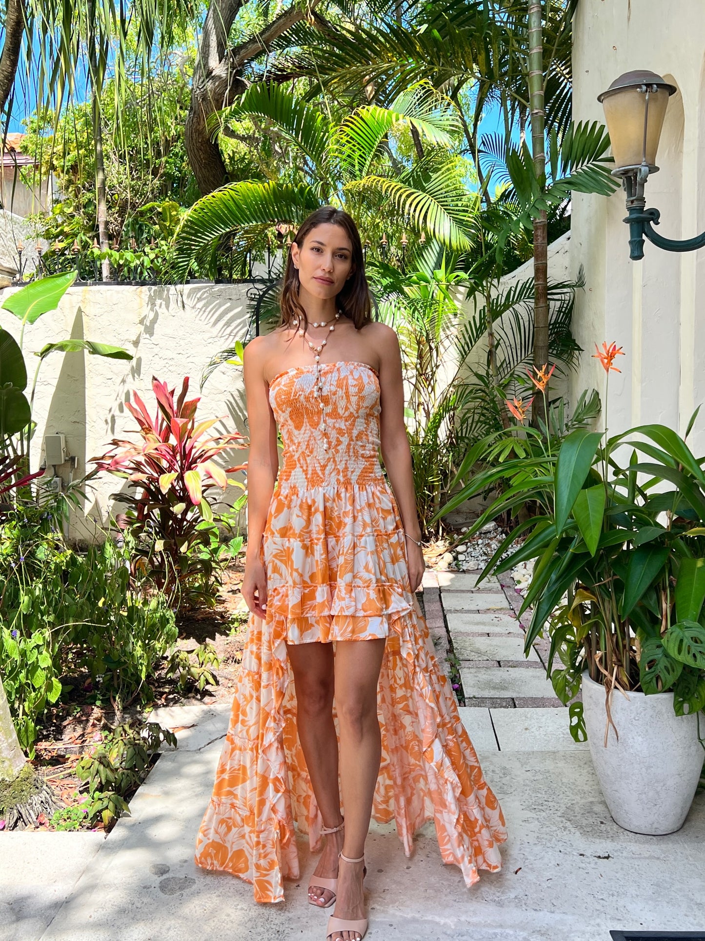 High and Low Silk Dress Blanca - Premium Dresses from Marina St. Barth - Just $1290.00! Shop now at Marina St Barth