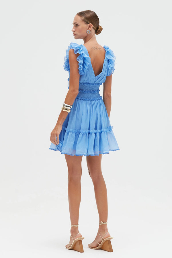 PatBo Chiffon Wonderland Flutter Mini Dress