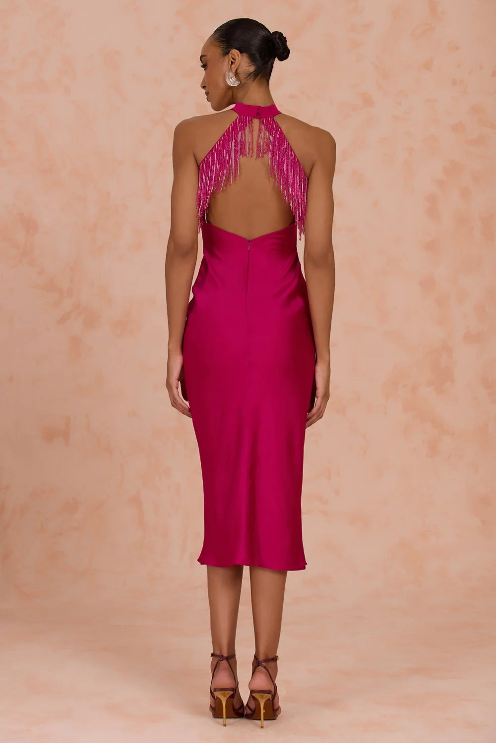 Liza Satin Midi Dress