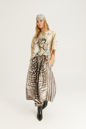 Vanessa Midi Skirt Noir Muse