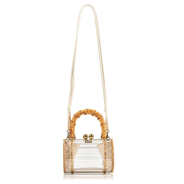 Gold Bamboo Bag Crystal