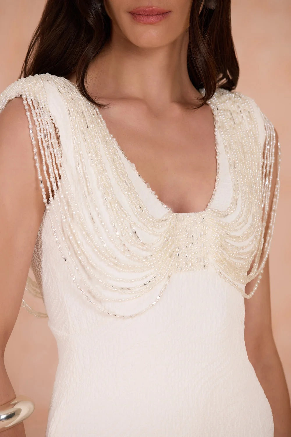 Isadora Knit Beaded Mini Dress