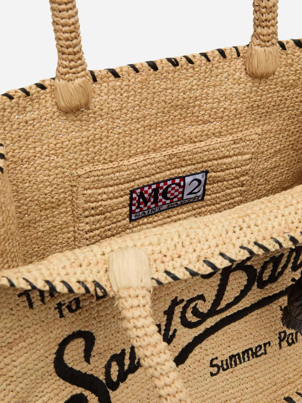 Vanity Raffia Trim Bag