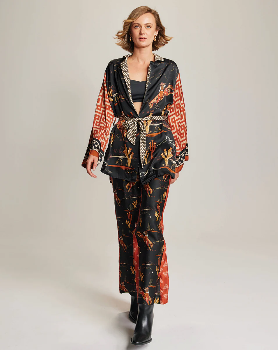 ME369 Lucia Rodeo Belted Kimono