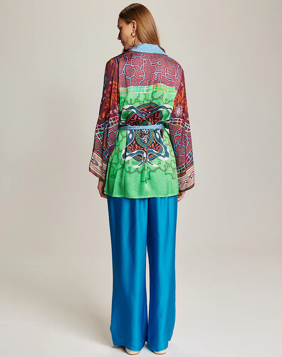 ME369 Lucia Shipibo Belted Kimono