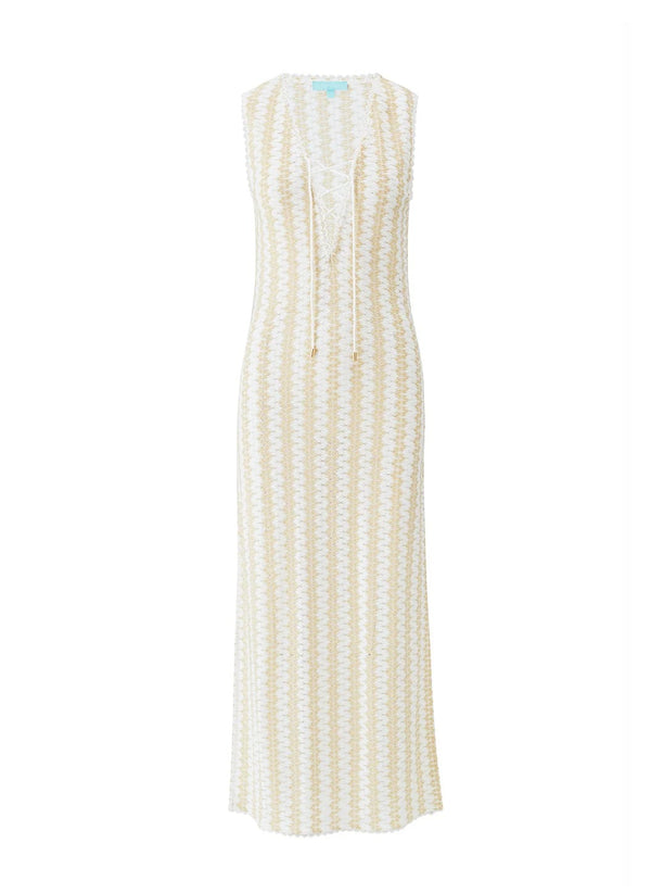 Maddie White Gold Dress