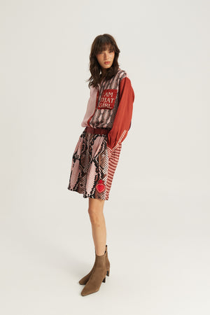 Isabel Printed Shirt Red Aura