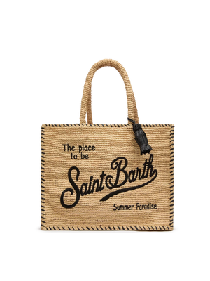 Vanity Raffia Trim Bag