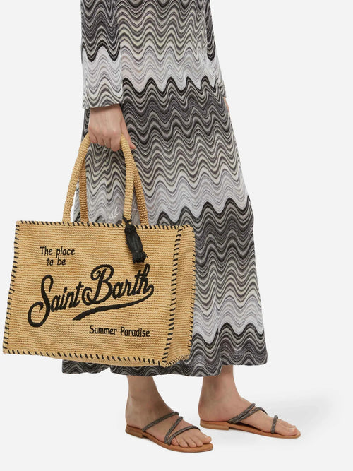 Vanity Raffia Trim Bag