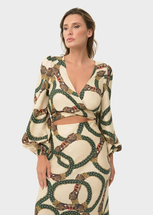 Celine Maia Wrap Top