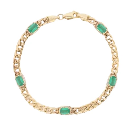 Skaska Emerald Cuban Bracelet