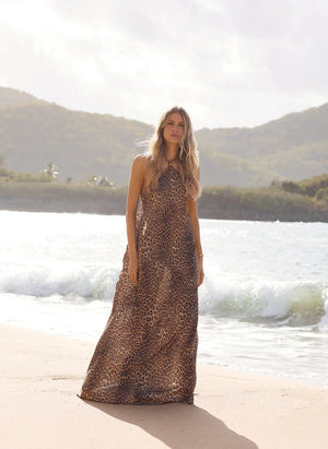 Sage Cheetah Dress