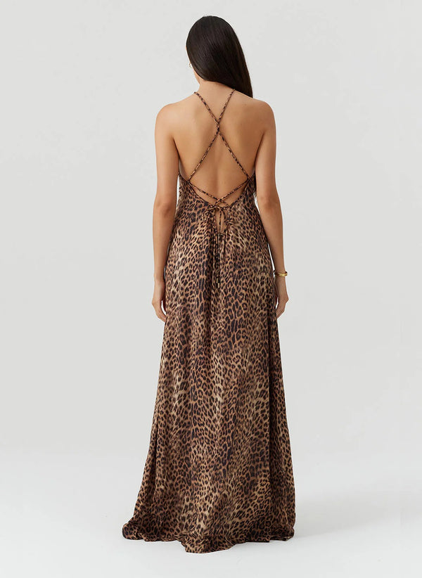 Sage Cheetah Dress