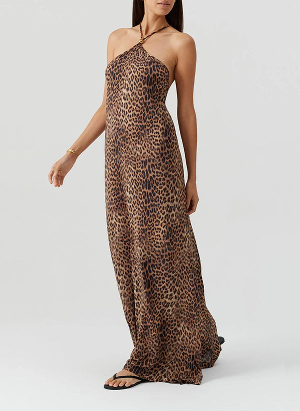 Sage Cheetah Dress