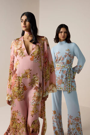 Hemant & Nandita Riah Scarf Neck Top