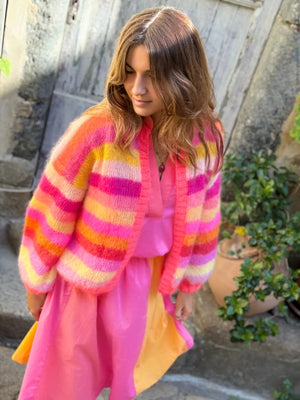 Little Jacket Multi Stripes Pink