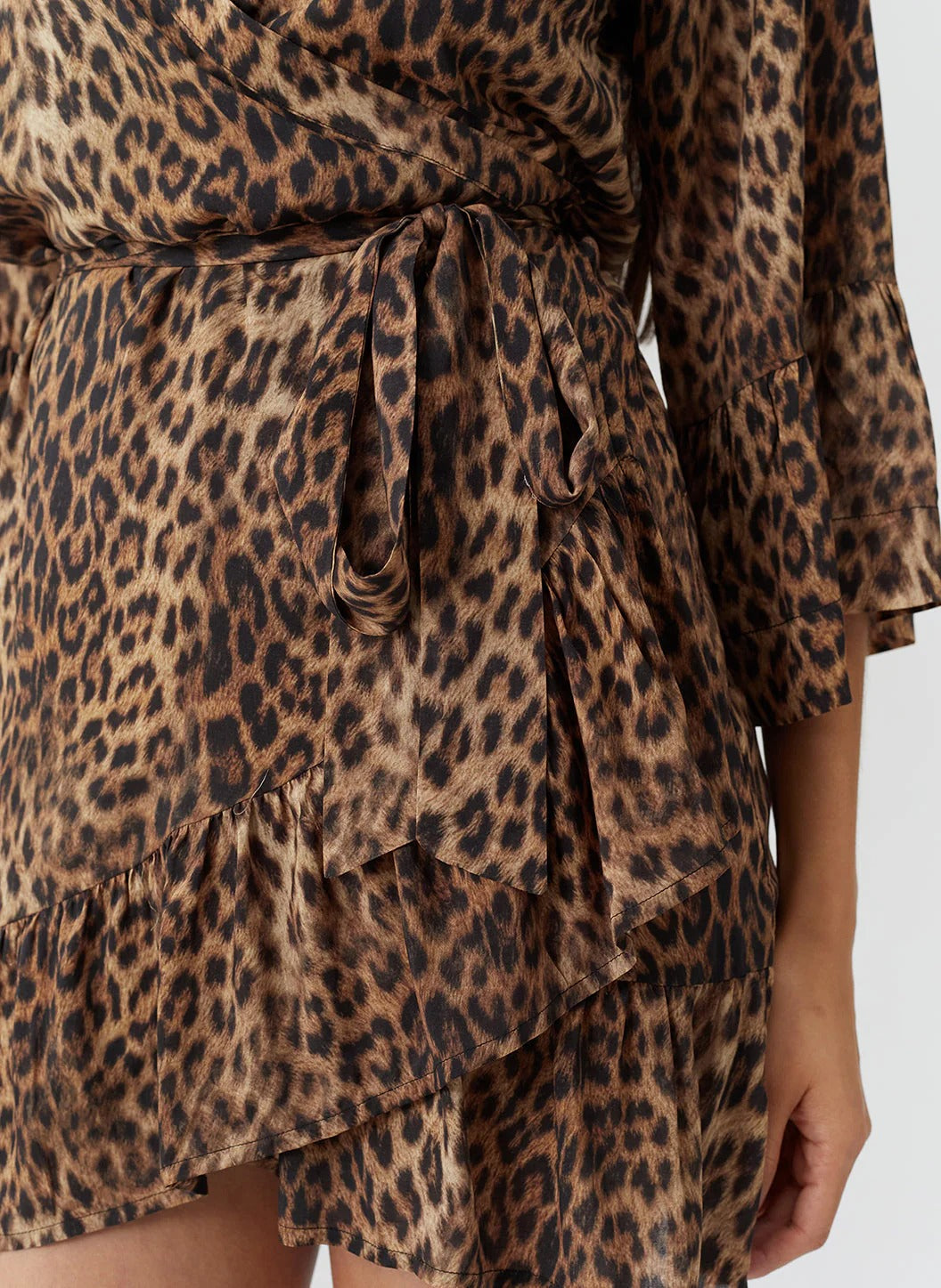 tegan wrap mini dress Superdown Tegan Wrap Mini Dress
