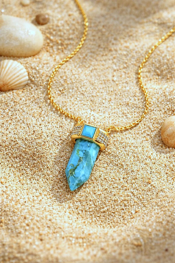Magical Baby Crystal Mexican Turquoise Necklace