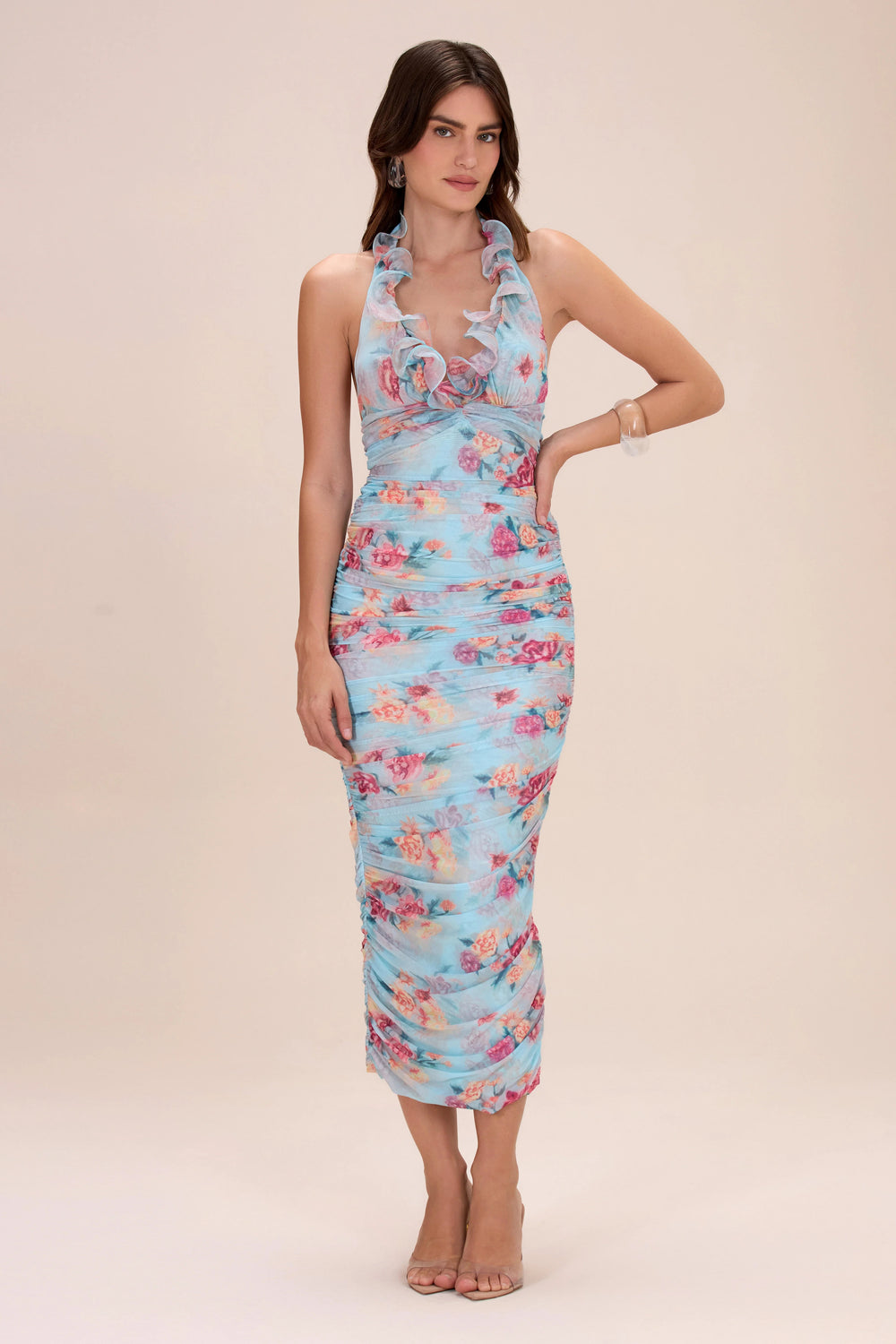 Flora Mist Midi Dress