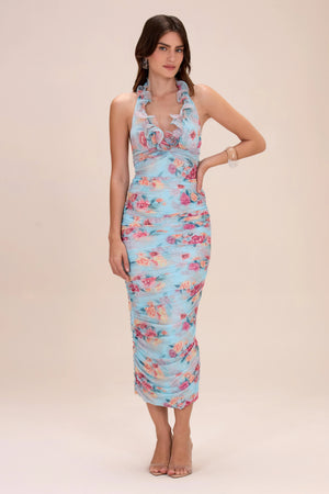 Flora Mist Midi Dress