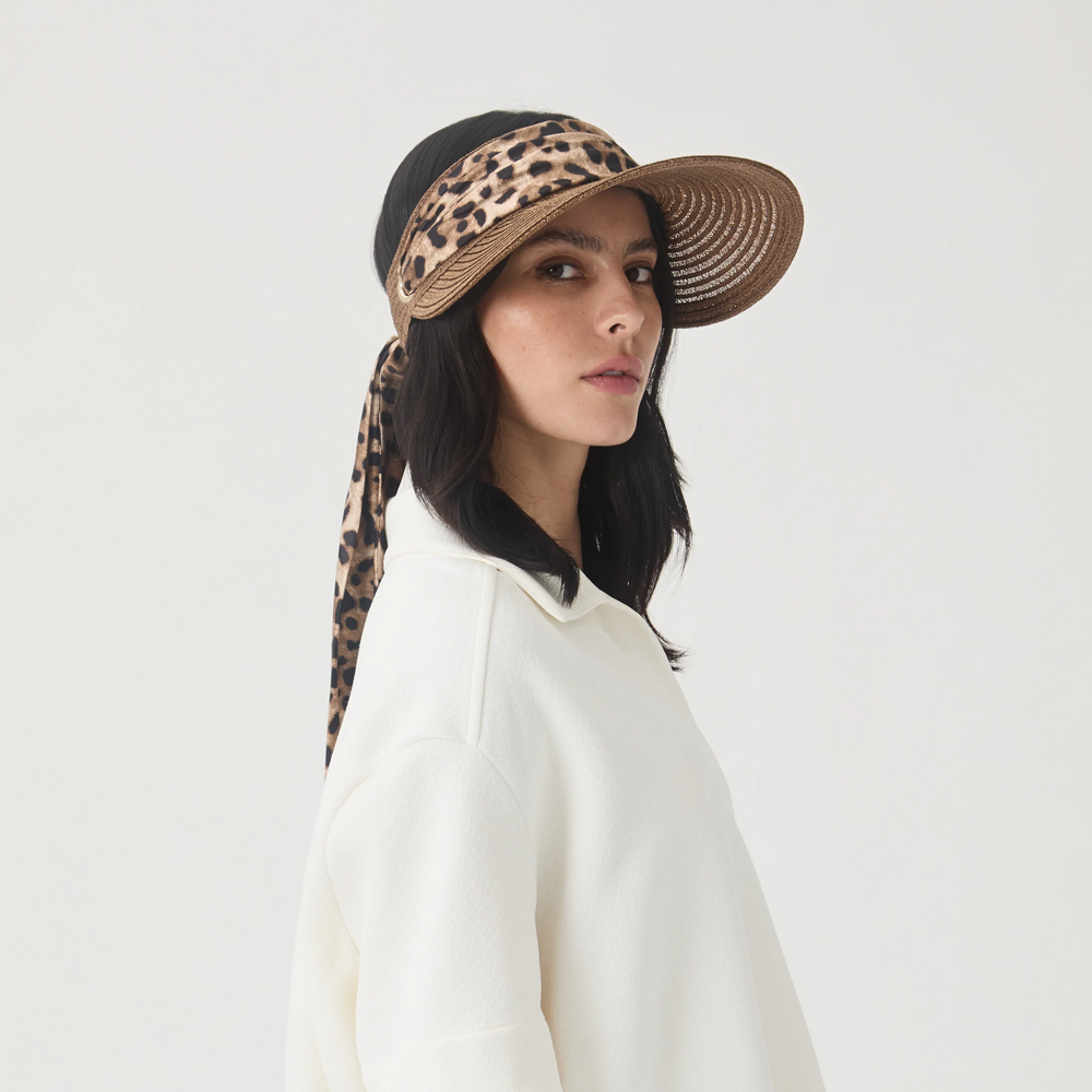 Eugenia Kim Ricky Visor Leopard