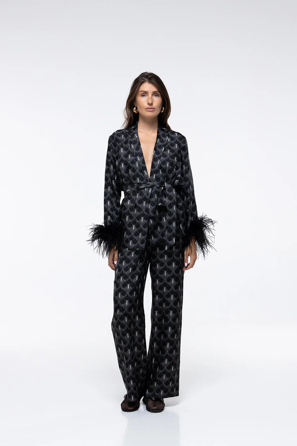 Marlea Pant Kenza Black Peacock