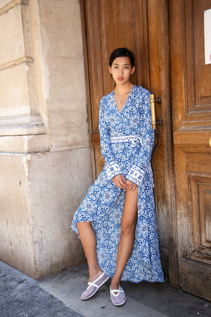 Valina Dress Blue Tile