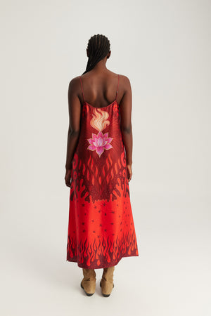 Olivia Camisole Dress Red Aura