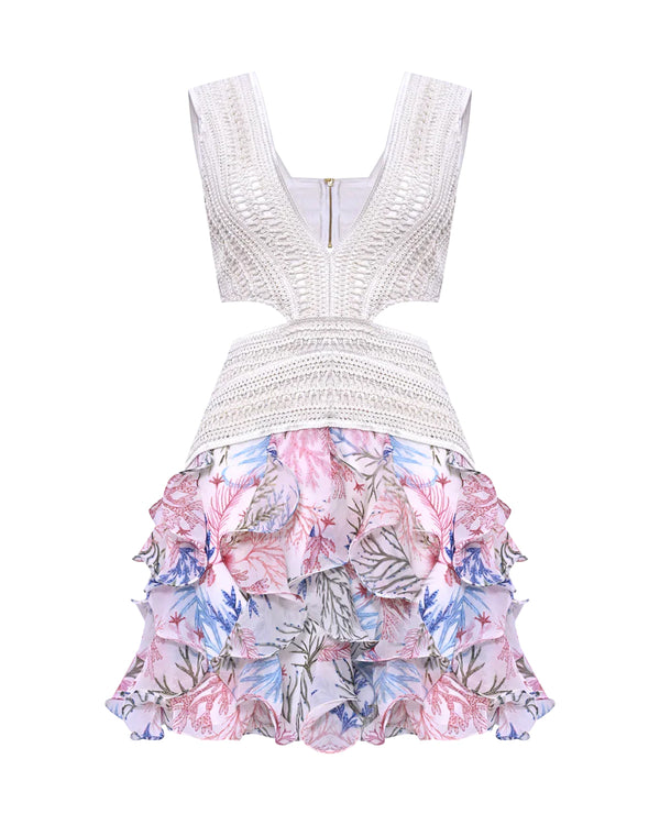 PatBo Seaweed Trim Mini Dress