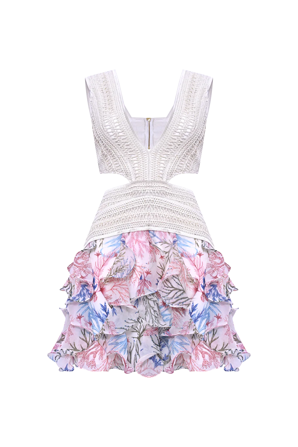 PatBo Seaweed Trim Mini Dress