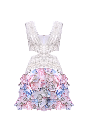 PatBo Seaweed Trim Mini Dress