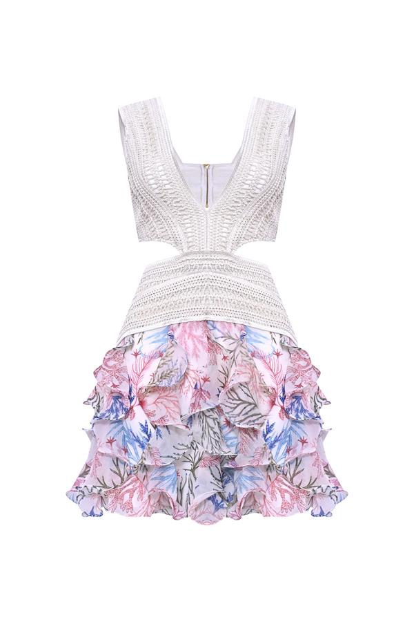 PatBo Seaweed Trim Mini Dress