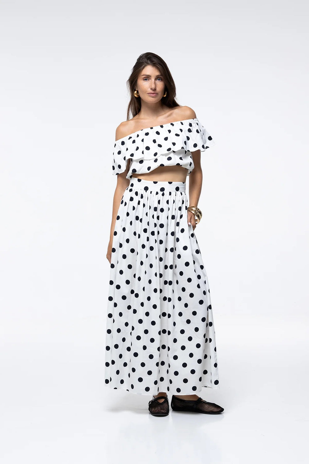 Marlea Skirt Flavy White Polka