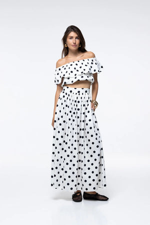 Marlea Skirt Flavy White Polka
