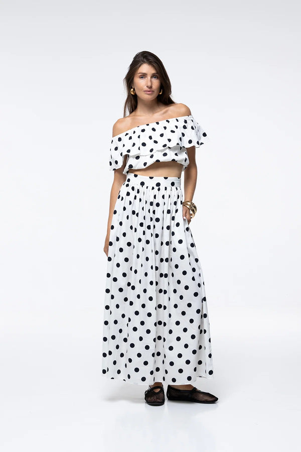 Marlea Skirt Flavy White Polka