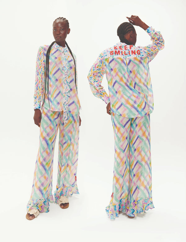 Rosie Fairy Dust Wide Leg Pant by Me 369 from Marina St Barth