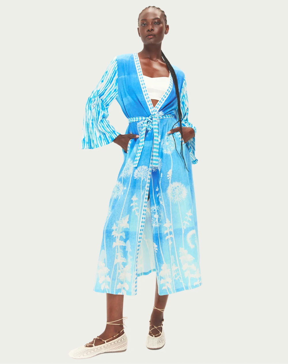 Lina Kimono Indigo Dress